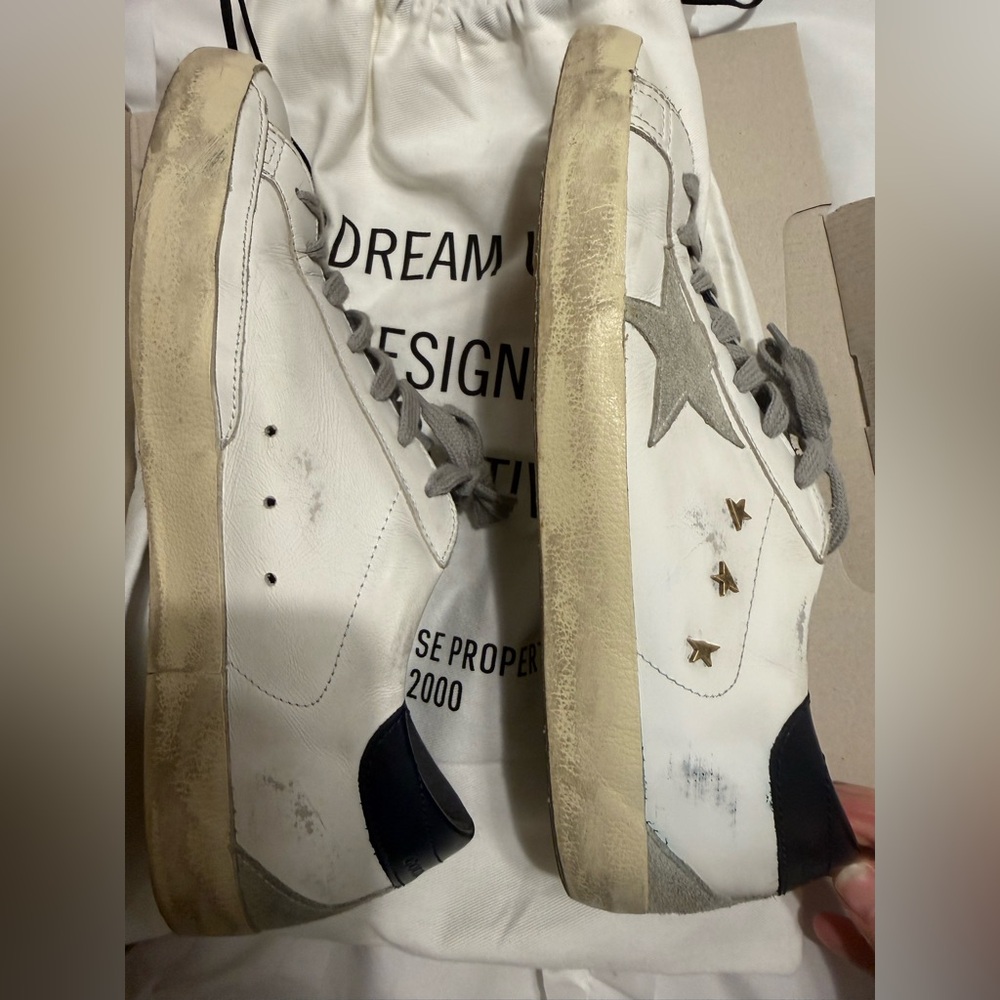 Golden Goose Unisex Super-Star Low Top Sneakers White/Ice. Size 42 - Picture 8 of 11